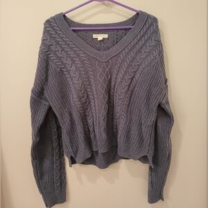 Aeropostale blue cable knit sweater